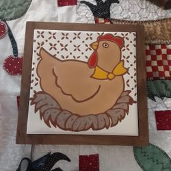 Vintage Rooster Hot Plate/ Farmhouse Decor 7"x7"