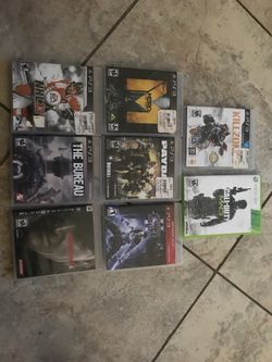 7 PS3 games and one XBOX game for sale