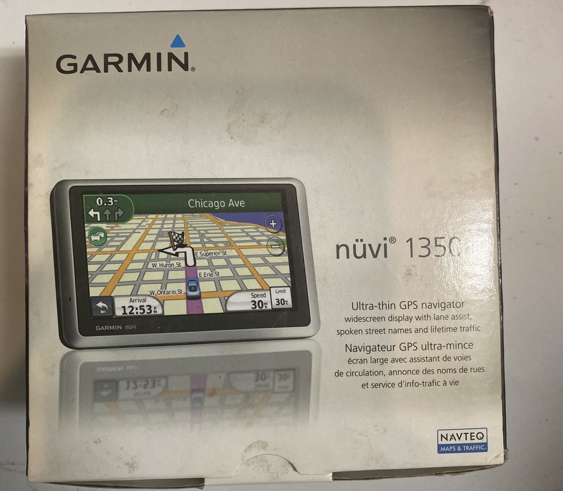 Garmin Nuvi 1350T GPS In Original Box Tested Working NAVTEO