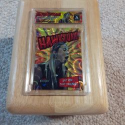 HALIEY WELCH (Hawktuah Girl) RC Slab Gold Swirl REFRACTOR Original Art Novelty Card 