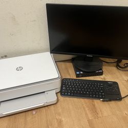 Computer Monitor And Printer 