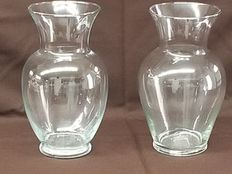 2 (pair) glass vases