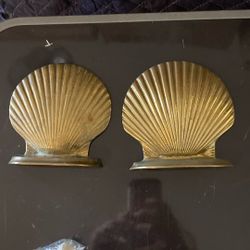 Brass Shell Bookends Cab T 