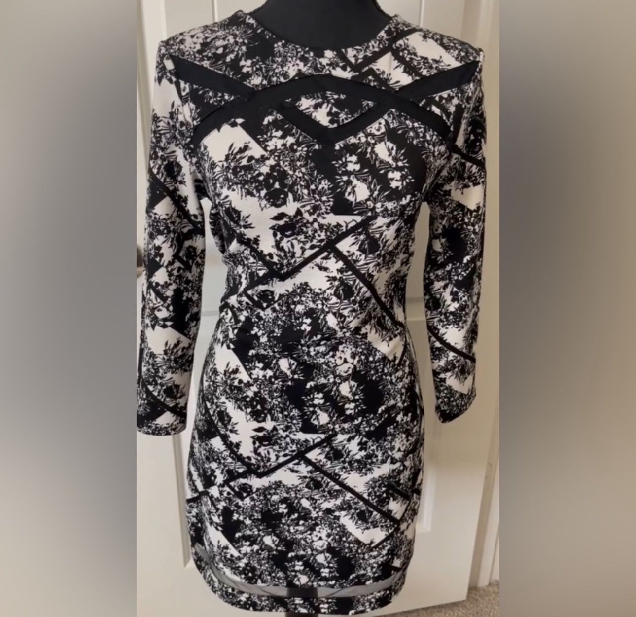 Xhilaration - Black and White Floral Dress