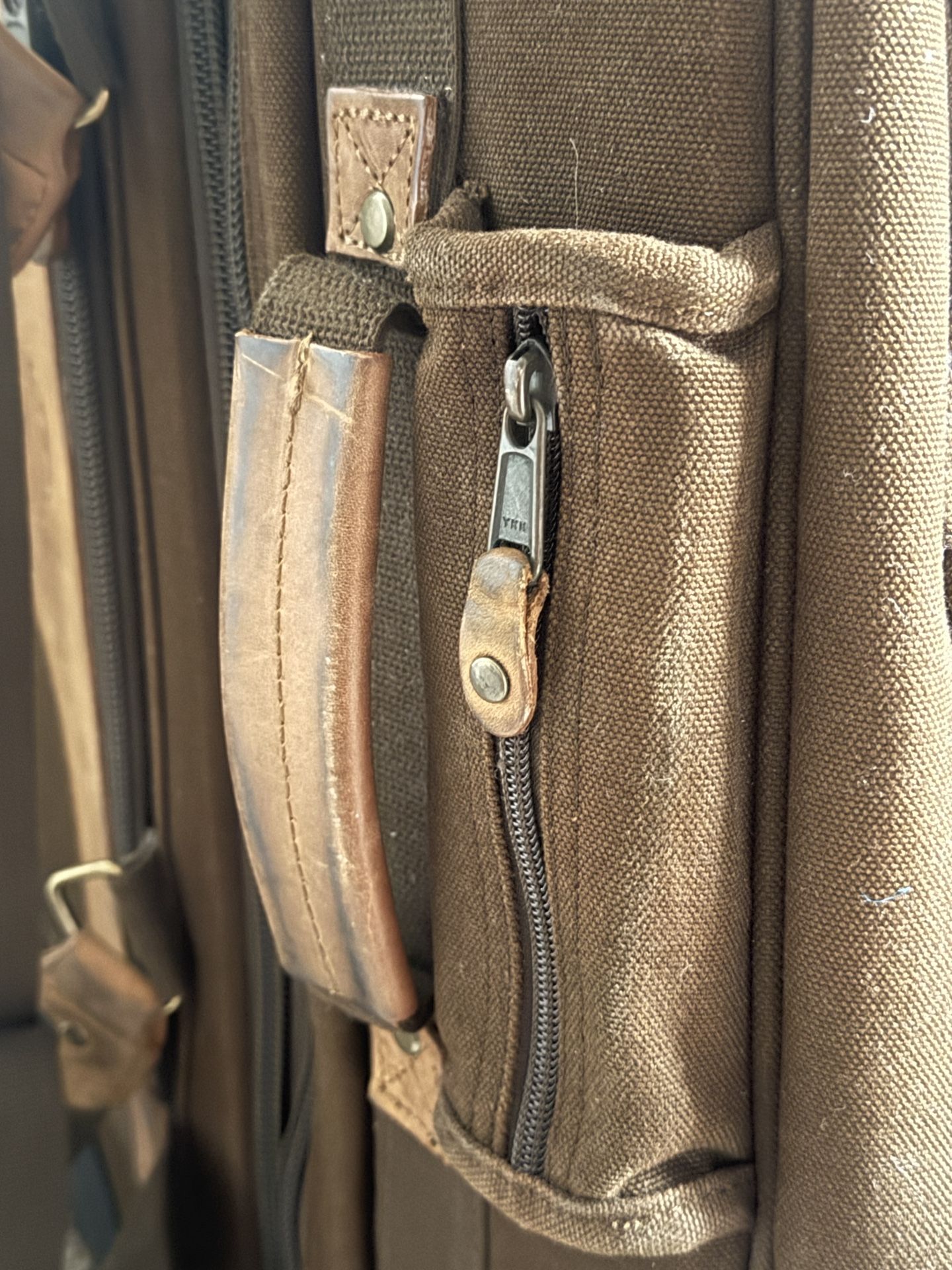 Vintage Rugged Army Green Cabelas Luggage