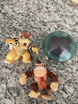 World Of Nintendo Mario Bro. 6” Figure Lot Donkey Kong, Metroid, Bowser