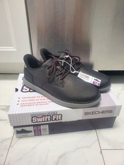 NIB New Skechers Men's Hands Free Swift Fit Casual Shoe Black Size 10