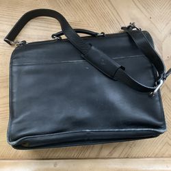 Leather Professional Laptop Briefcase /black