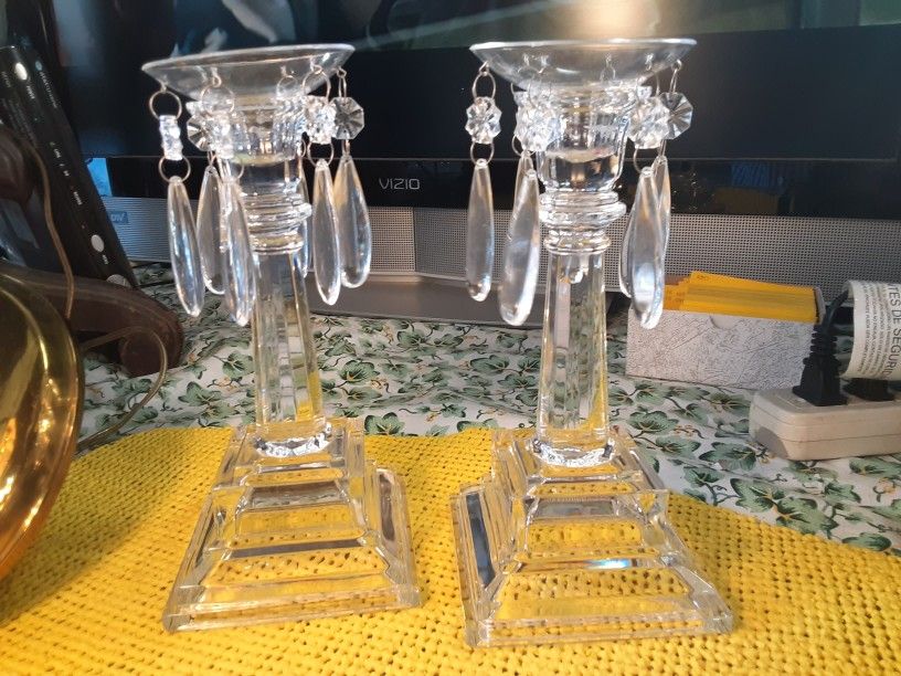 REALLY NICE LOOKING GLASS CANDLE HOLDERS