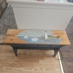 Used Beautiful Wood Bench Great Condition 