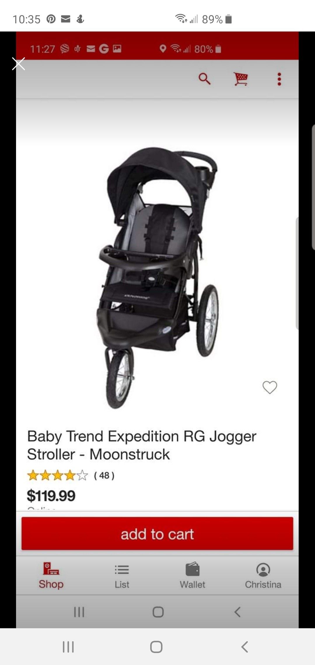 baby trend jogger stroller