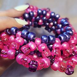 Pink and Purple UFO Kandi Cuff