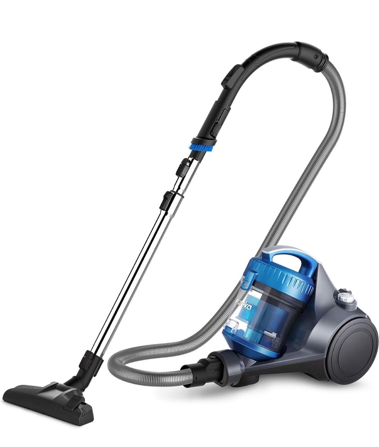 Eureka WhirlWind Bagless Canister Vacuum Cleaner, Lightweight Vac for Carpets and Hard Floors, Blue