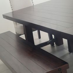 Beautiful Dark Wood Dining Set