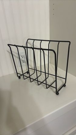 Black Metal Book File Rack