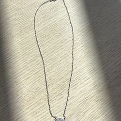 Small Flat Round Cubic Pave Zirconia Rhinestone Silver Pendant Chain Necklace