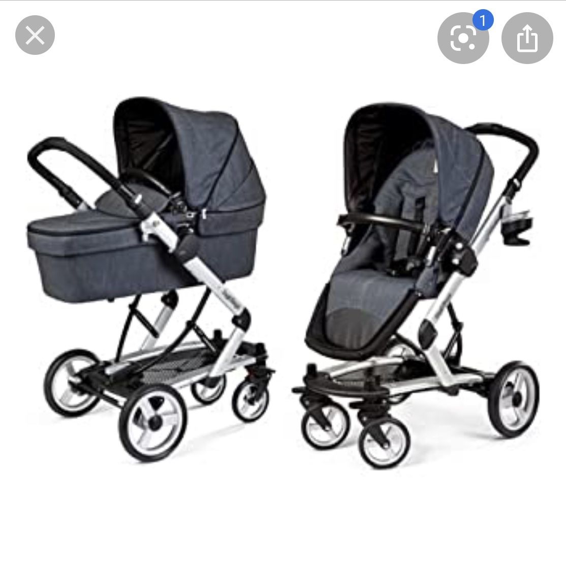 uppababy minu stores Car Seat Adaptor for Maxi-Cosi, Nuna and Cybex Infant Car Seats, Black Color:Cement Grey Gloss Stainless Steel Fish Jaw position footrest DS Belize