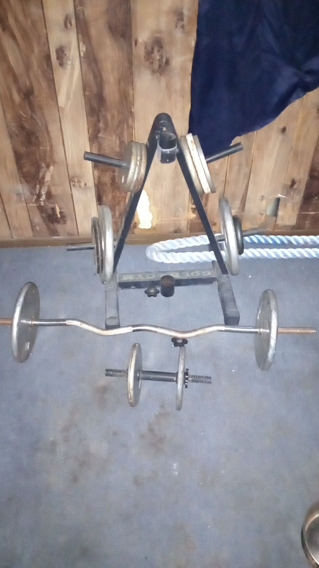 Weights ,Curling bar/ weight rack