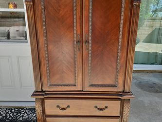 Solid Wood Entertainment Armoire / Storage Cabinet
