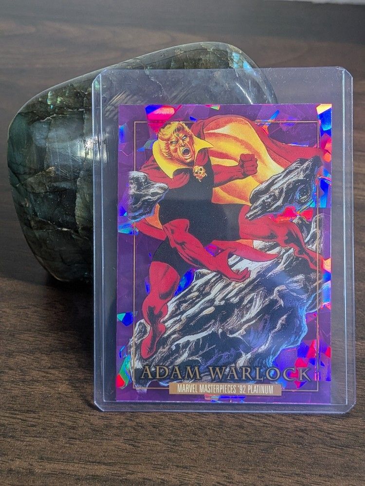 Adam Warlock (ERROR) *Purple Crystals* Apocalypse Misprint #9 - Marvel Masterpieces Platinum '92