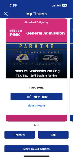 1 pink zone tailgating Seahawks