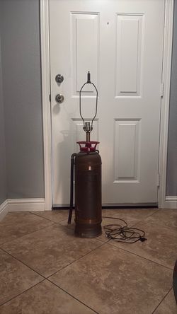 Vintage Fire Extinguisher Converted Table Lamp