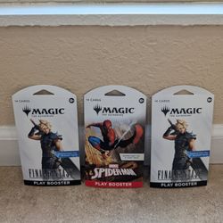 3 Magic The Gathering Play Boosters - 2 Final Fantasy 1 Spiderman