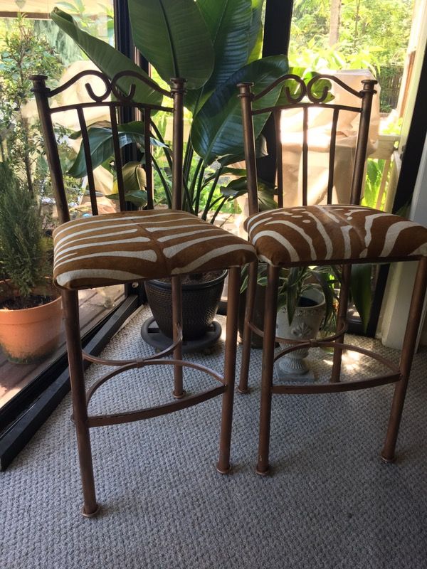 Cow Hide Bar Height Bar Stool