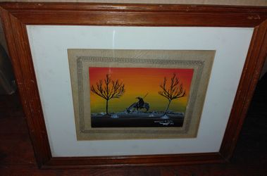 Native American Ernest R. Sink Art framed