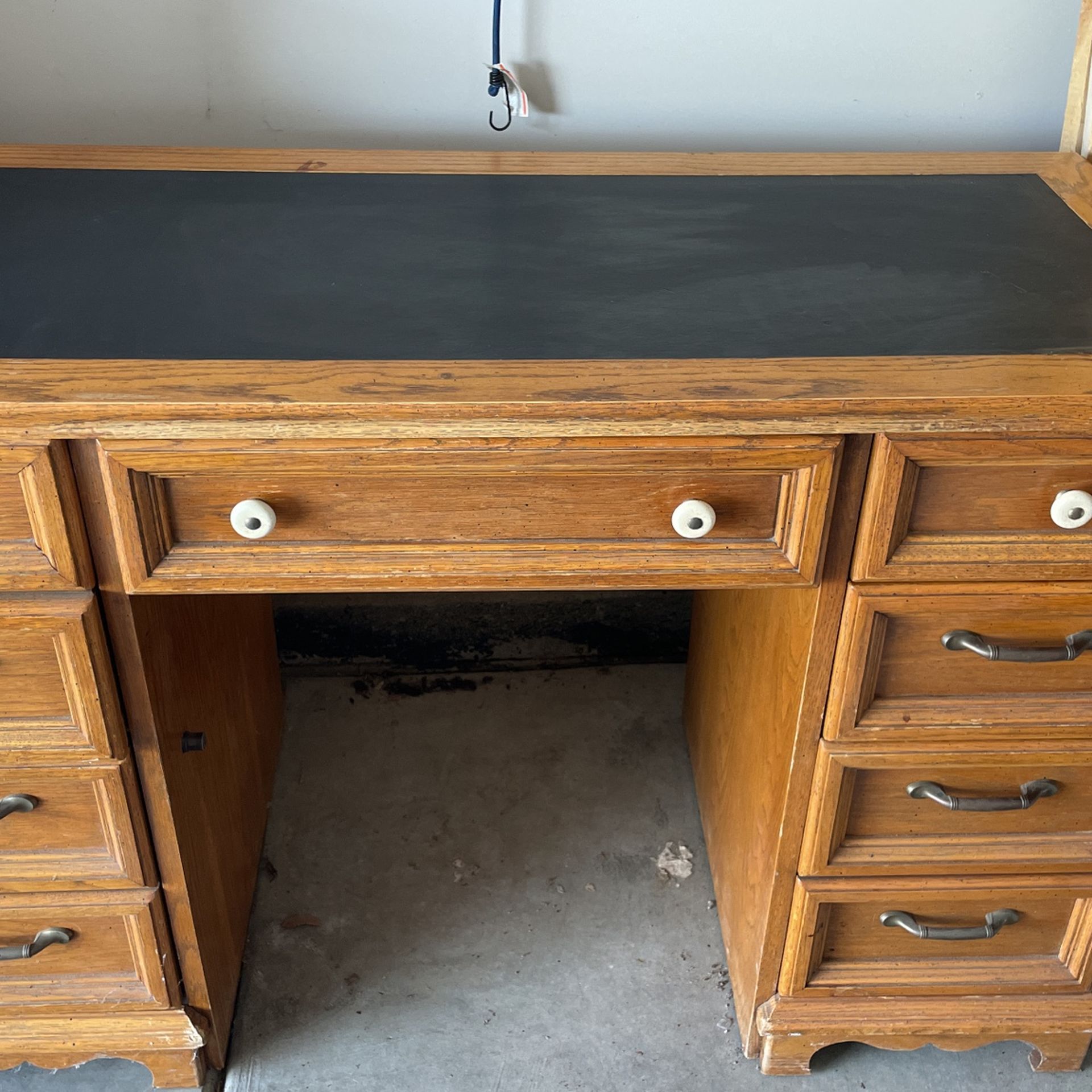 Leather Top Wood Desk