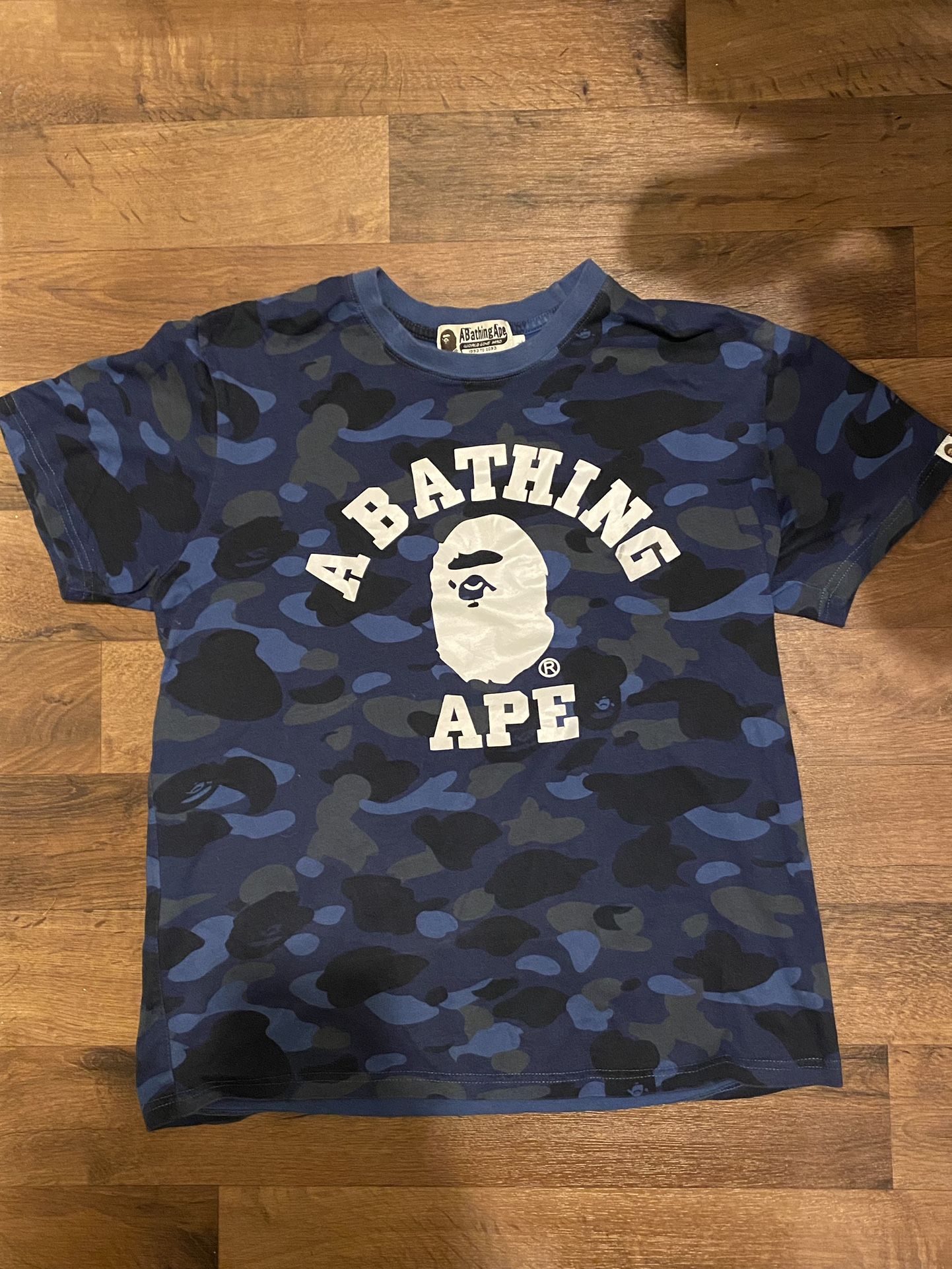 Blue camo bape tee