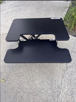 New Adjustable Standing Desk Converter Desk Riser with Laptop Keyboard Workstation Black