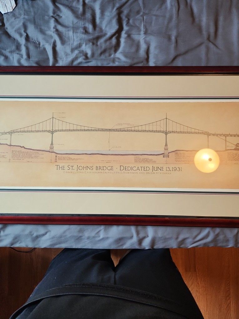 Portland St. John's Bridge Framed Picture
