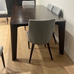 6’ Wood Dining Table 