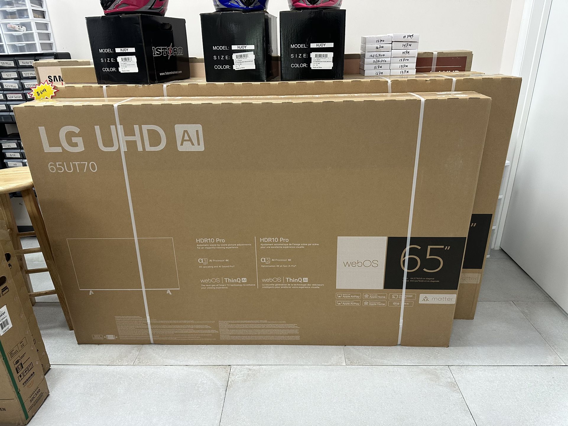 LG 65” UHD 4K TV Brand New! Finance For $50 Down Payment!!