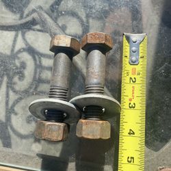 Bolts With washer and nut three different sizes