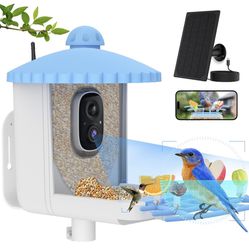 Twesync Smart Bird Feeder with Camera Solar Powered , 1080P HD AI Identify Wild Bird Feeder Camera 5000mAh, Auto Capture Bird Videos