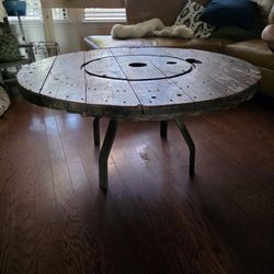Heavy-Duty Rustic Wood Coffee Table | Industrial Farmhouse Style