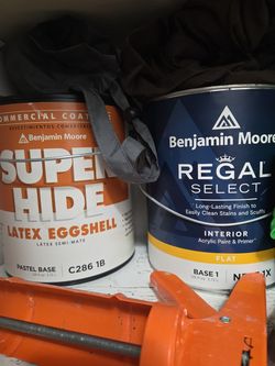 Benjamin Moore primer and later semi-mate paint
