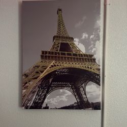 Glittery Eiffel Tower Wraparound Canvas Picture