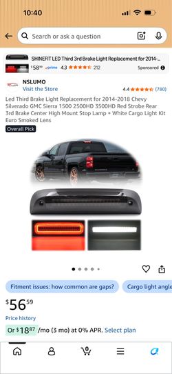 Silverado/ sierra 3rd brake light