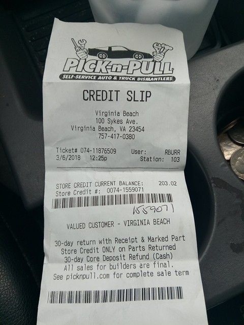 Pick And Pull Credit For Sale In Virginia Beach Va Offerup