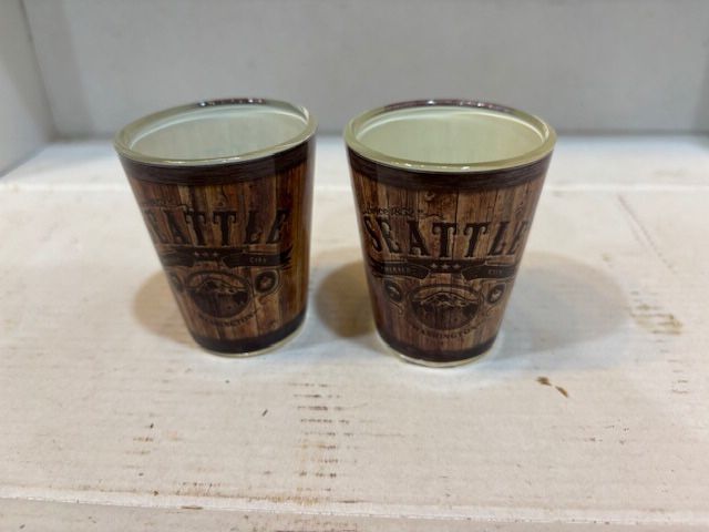 Shot Glass Seattle Brown New