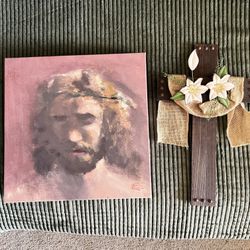 Jesus The Prince of Peace Canvas and Cross