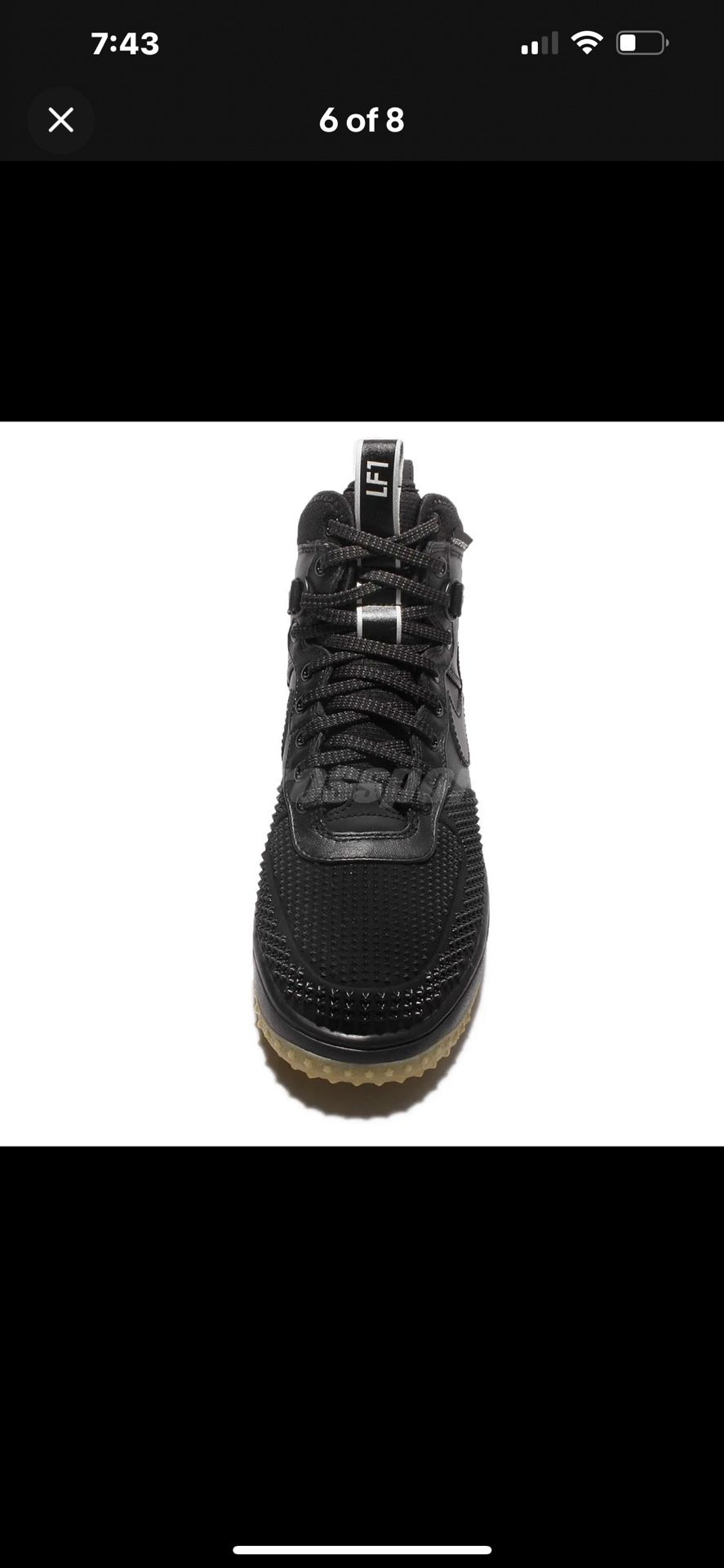 Nike Lunar Force 1 Duckboot Black Gum 7.5 Men/9 Women