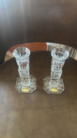 Crystal candle holders