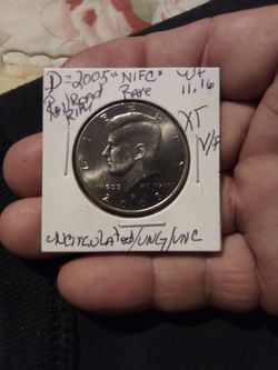 🇺🇸"JFK"( Railroad Edge Rim. )(2005)"D" XF.&V./F. Wt:11.24 W./Errors Uncirculated.
