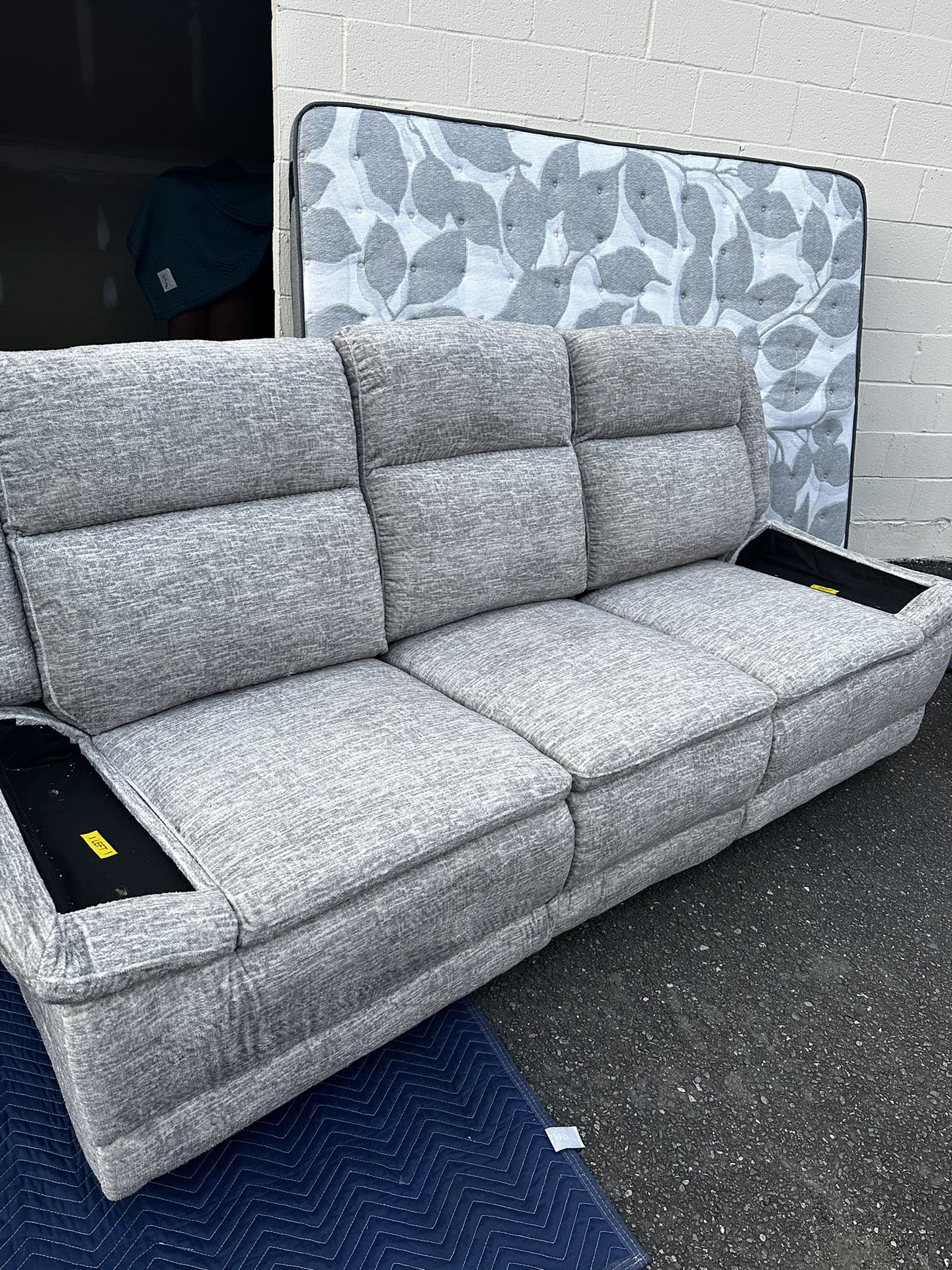 Electrical Gray Reclining Couch