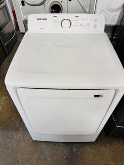 Samsung White Electric Dryer with Moisture Sensor