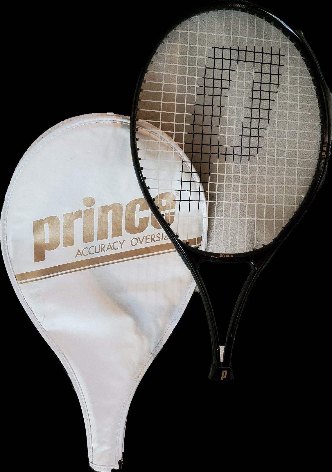 Vintage Prince Accuracy Oversized Tennis Racket with case and balls